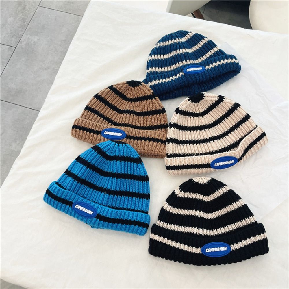 Beanie Cuffed Knit - Moda quente crianças chapéus respirável confortável