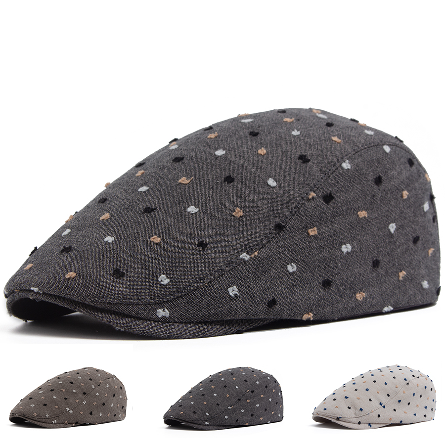 Newsboy Cap Ivy - Boné Feminino com Estampa de Poá,