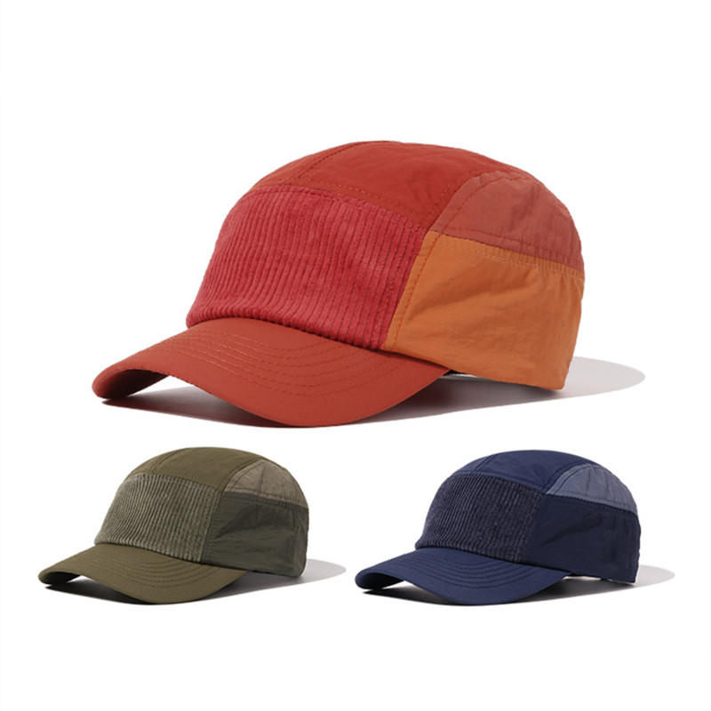 Corduroy Cap 5 Panel - Boné de Beisebol Estilo Streetwear com