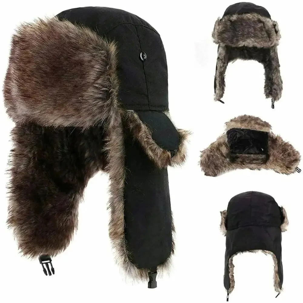 Trapper Hat Ear Flap - Chapéu de Inverno Masculino Estilo Aviador