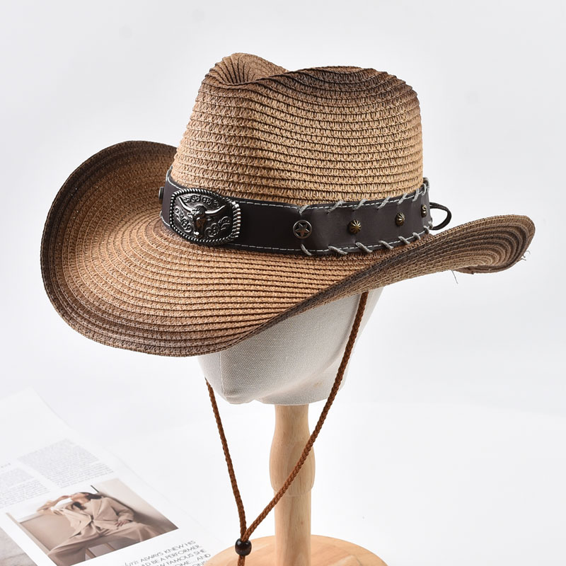 Cowboy Hat Straw - Chapéu de Palha Estilo Cowboy Ocidental