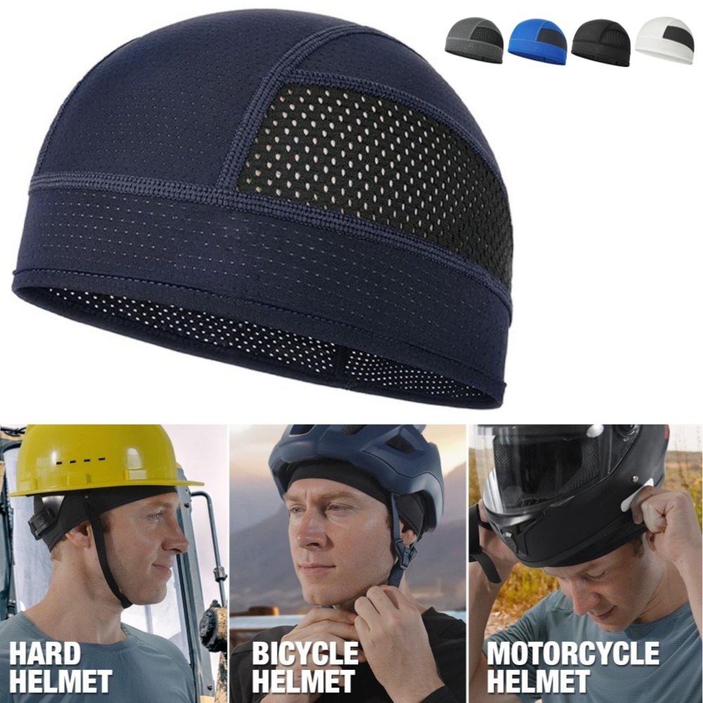 Skull Cap Helmet Liner - Gorro de malha fina com aberturas,