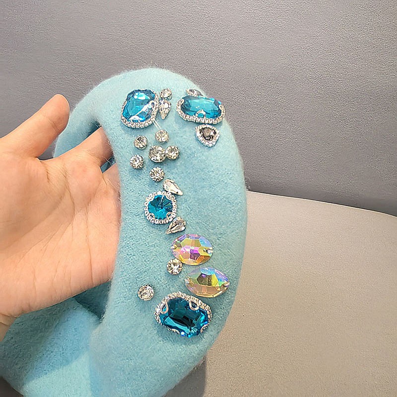 Beret French Wool - Impressionante boina de lã com strass