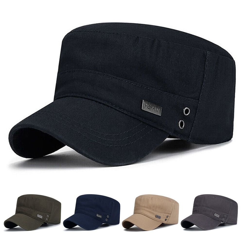 Snapback Hat Flat - Chapéu de beisebol unissex, chapéu militar,