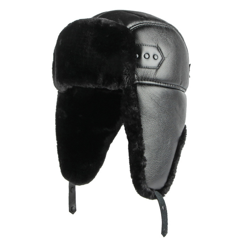 Trapper Hat Ear Flap - Ht4002 novo couro do plutônio chapéu