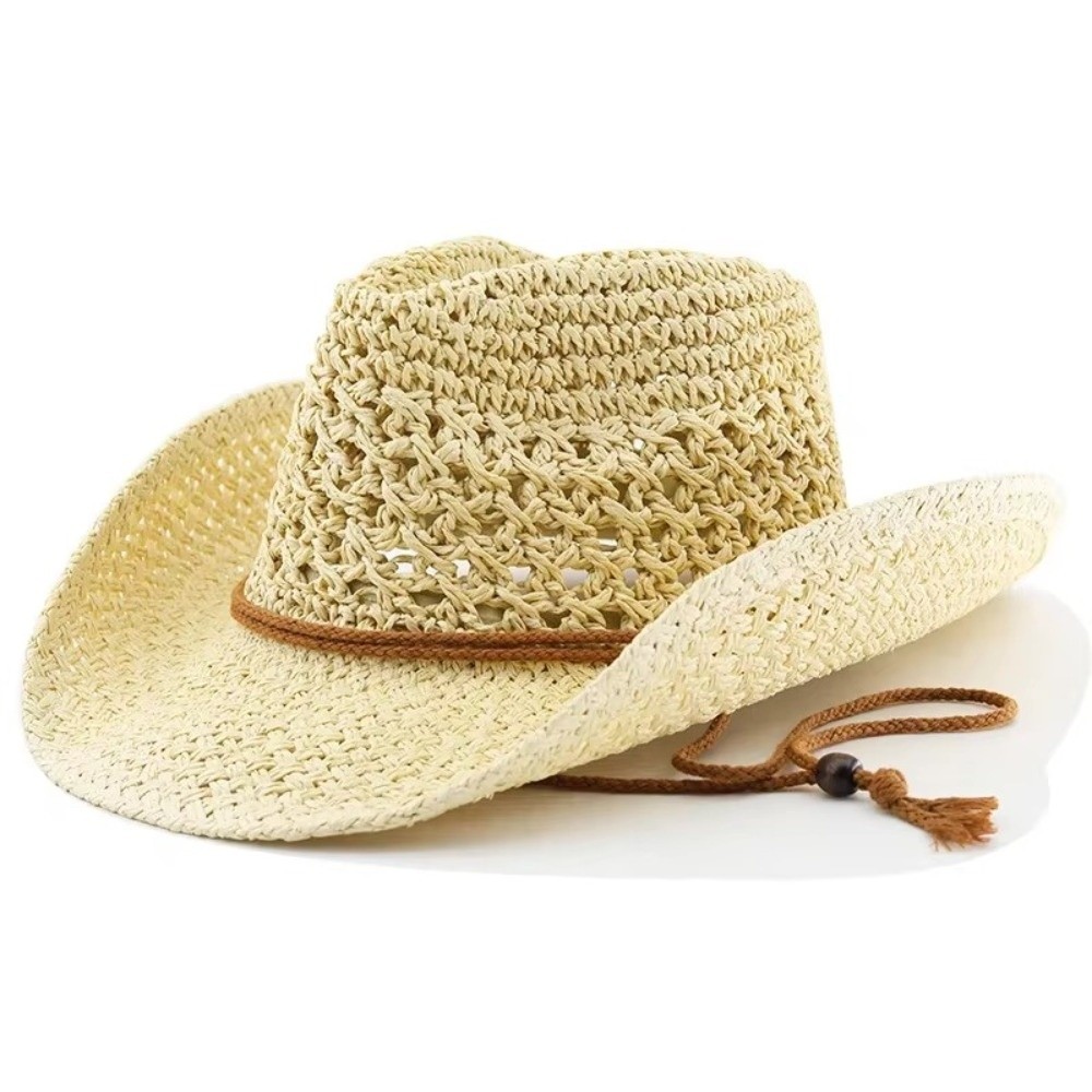 Cowboy Hat Straw - Chapéu de Palha Retrô de Aba