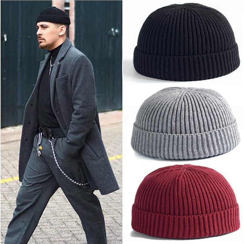 Beanie Cuffed Knit - Gorro de Inverno Tricotado, Quente, para