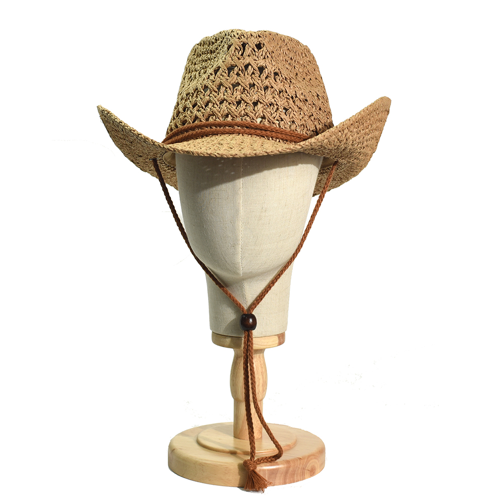 Cowboy Hat Straw - Panamá macio artesanal cowboy chapéu de