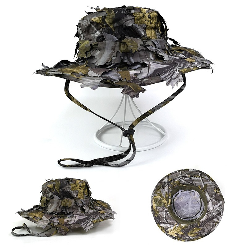 Boonie Hat Tactical - Chapéu Boonie Masculino 3D Camuflado com