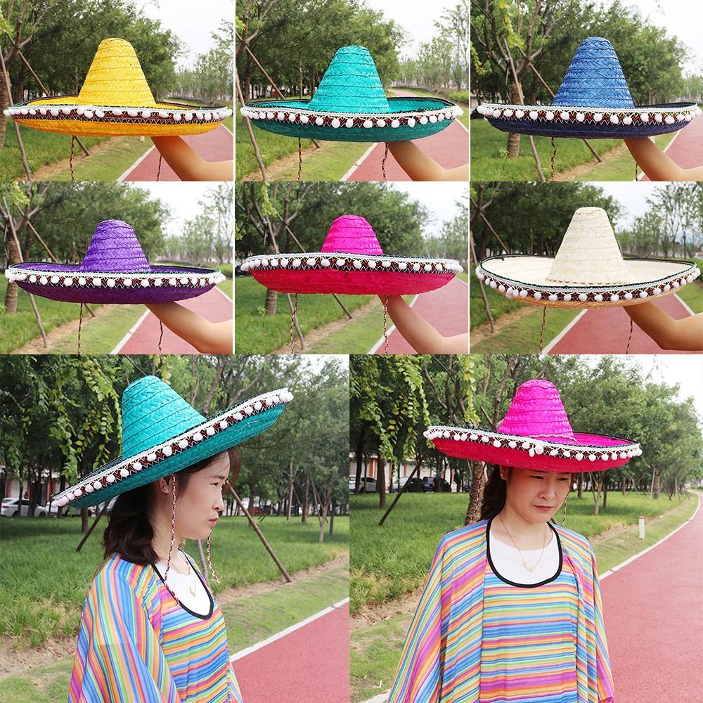 Sun Hat Wide Brim - Chapéus de palha coloridos para homens