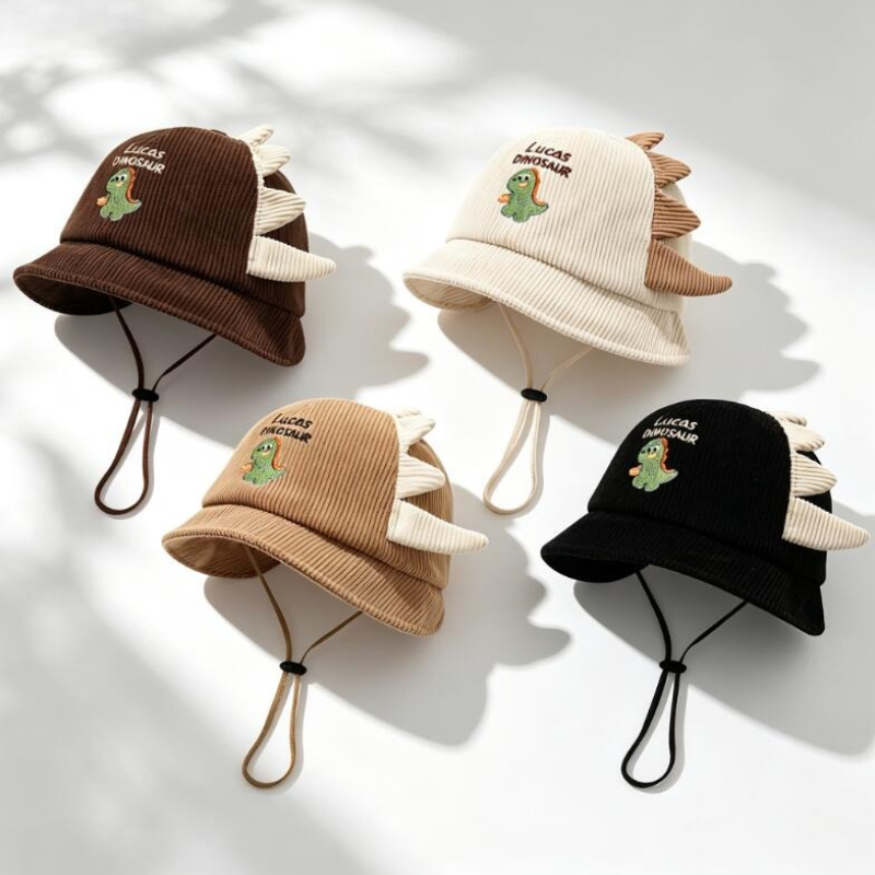 Bucket Hat Cotton - Chapéu de sol fofo para bebês,