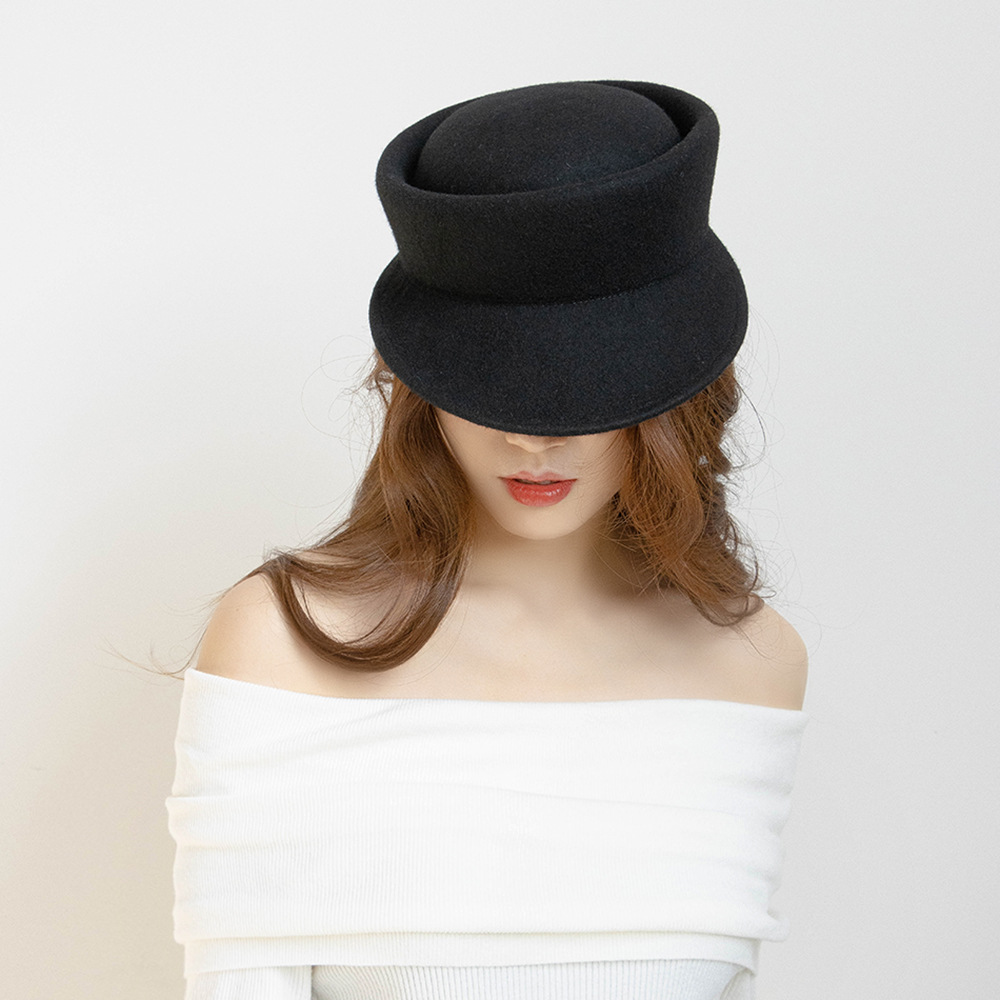 Beret French Wool - Boné de feltro de lã estilo