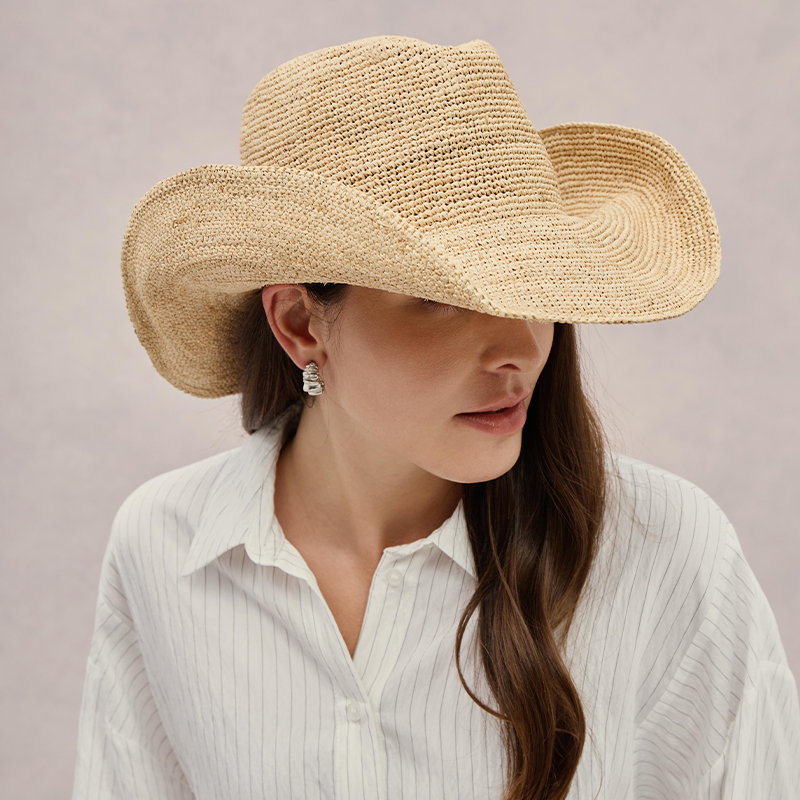 Cowboy Hat Straw - Chapéu de Palha Raffia Premium Luxuoso