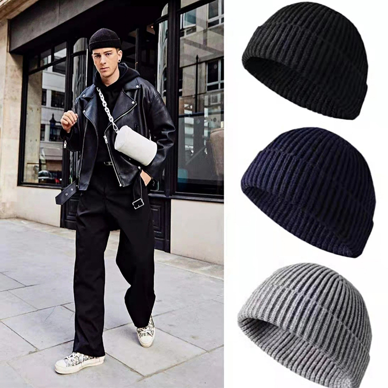 Inverno quente unisex gorros d - Beanie Cuffed Knit avaliação e preço