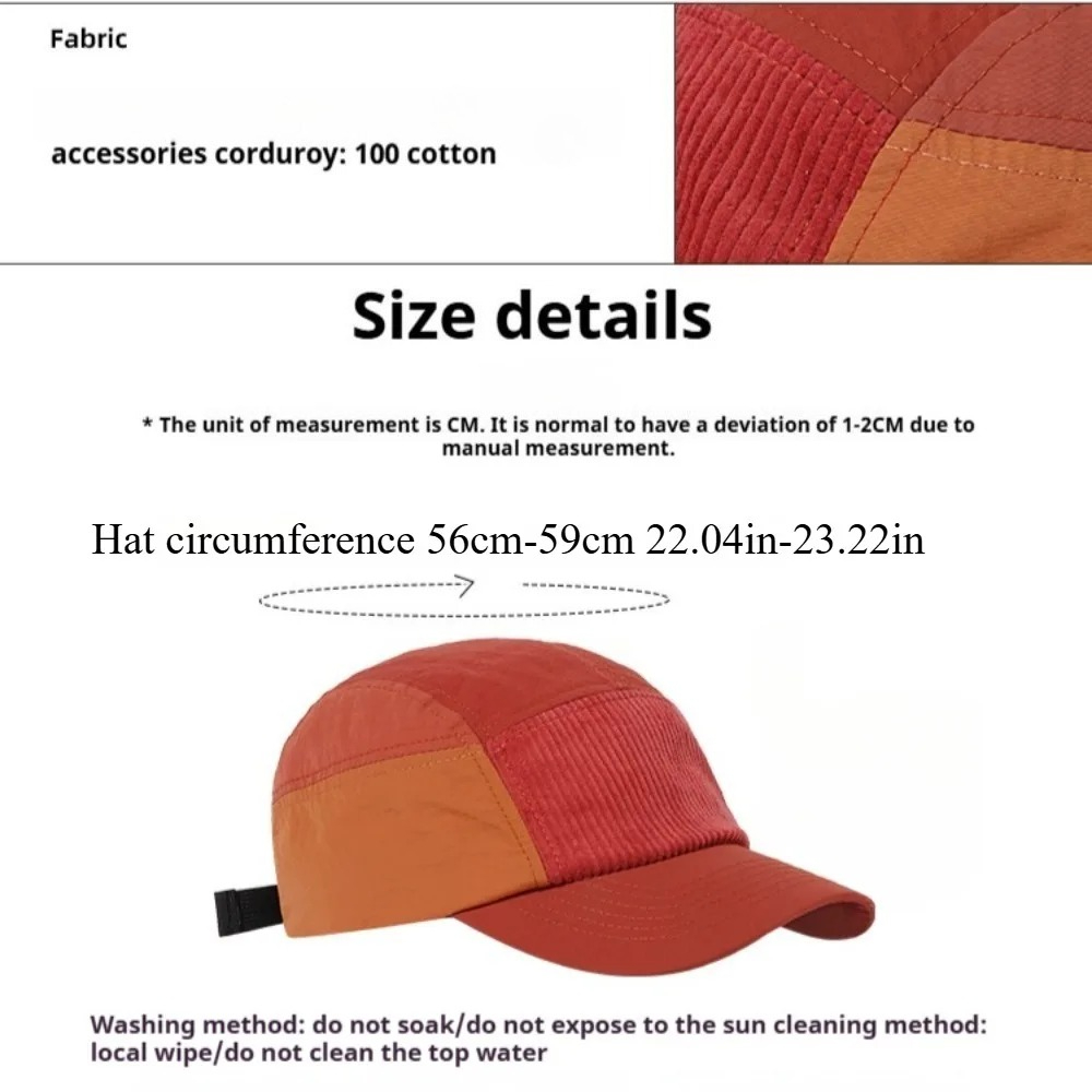Boné de Beisebol Estilo Street - Corduroy Cap 5 Panel avaliação e preço