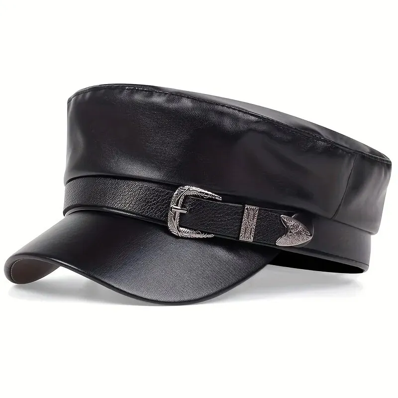 Chapéus de Couro Femininos com - Snapback Hat Flat avaliação e preço