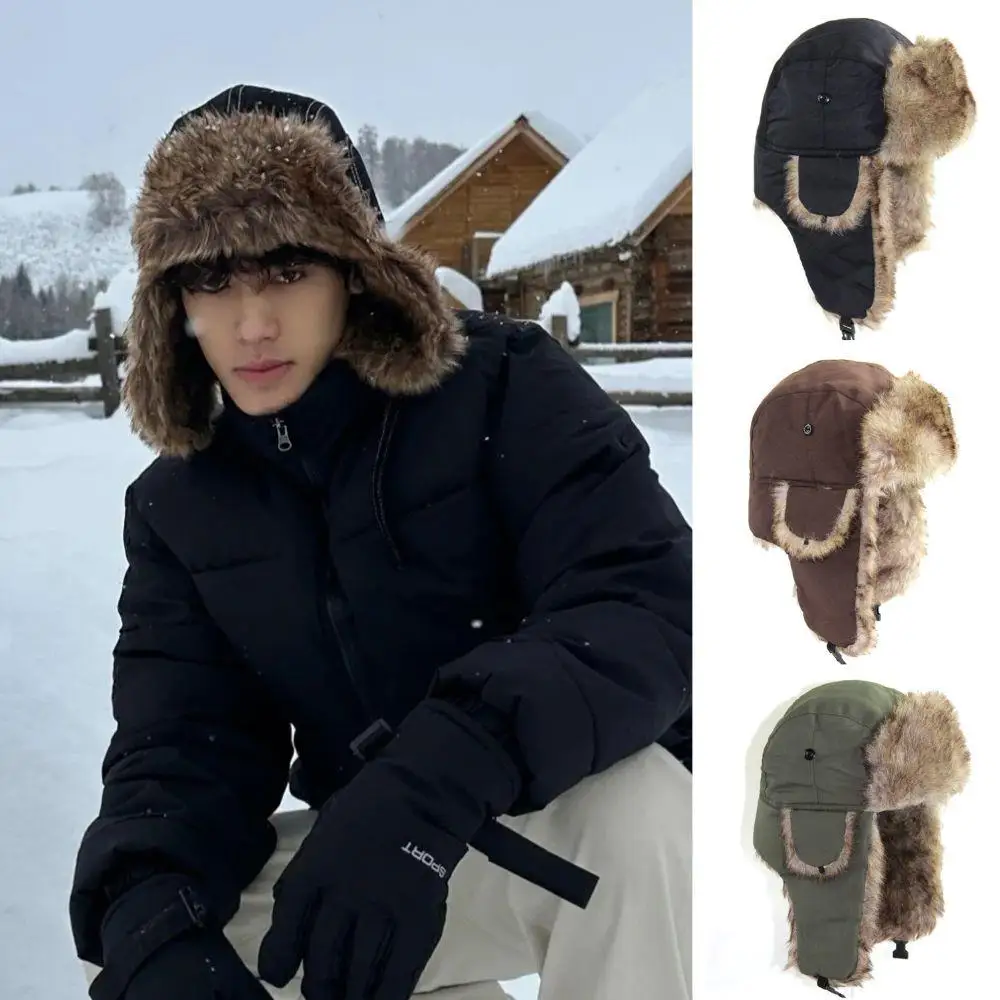 1pc inverno trapper aviador so - Trapper Hat Ear Flap avaliação e preço