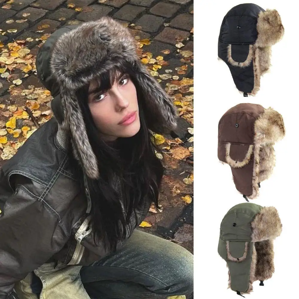 1pc inverno trapper aviador so - Trapper Hat Ear Flap avaliação e preço