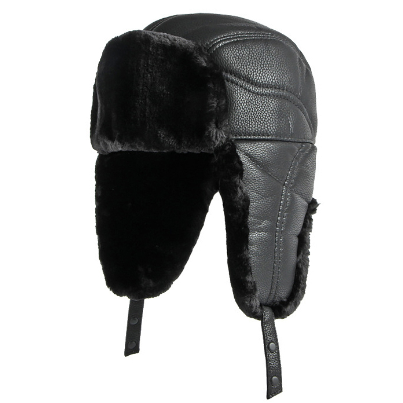 Ht4002 novo couro do plutônio  - Trapper Hat Ear Flap avaliação e preço