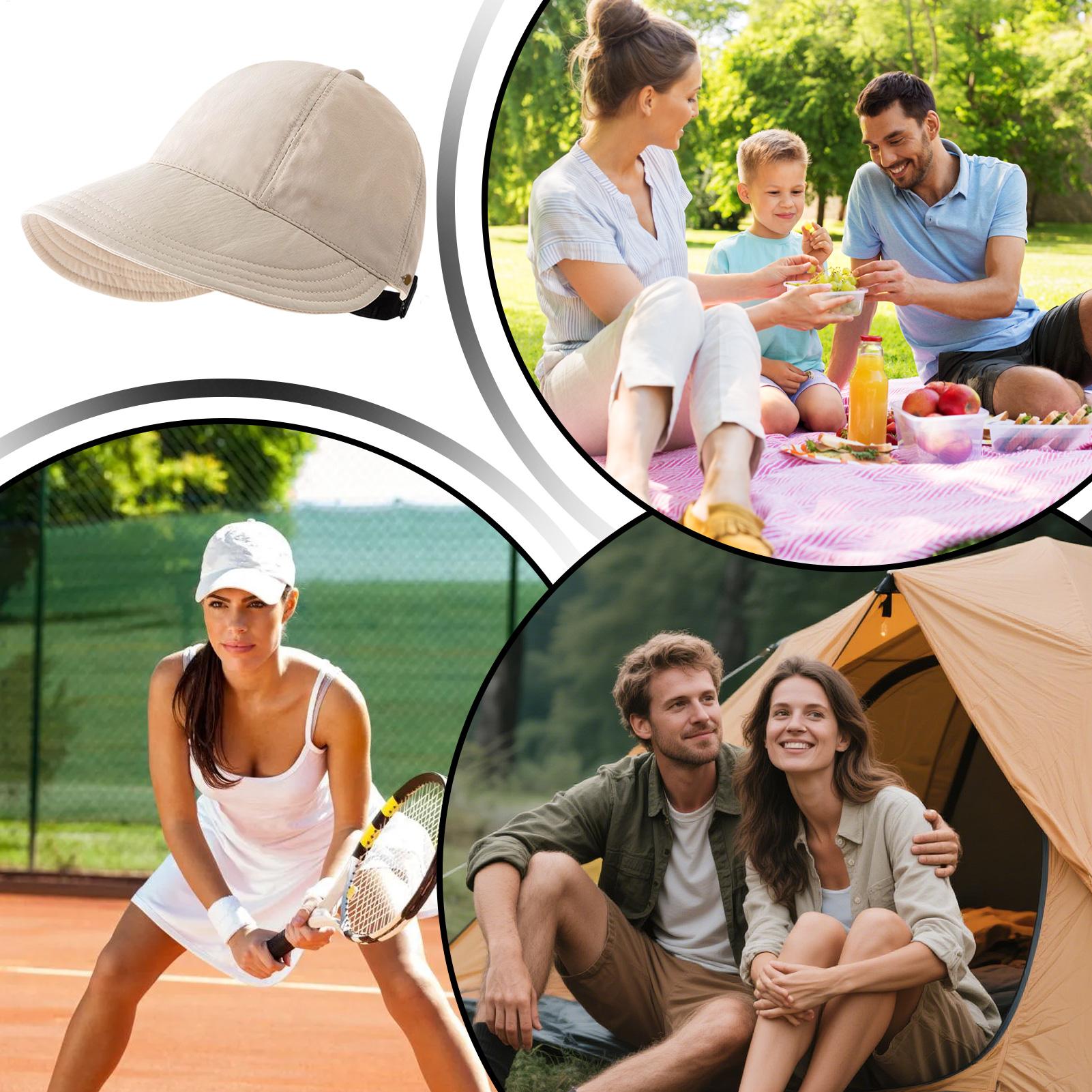 Chapéu de sol feminino ajustáv - Sun Hat Wide Brim avaliação e preço