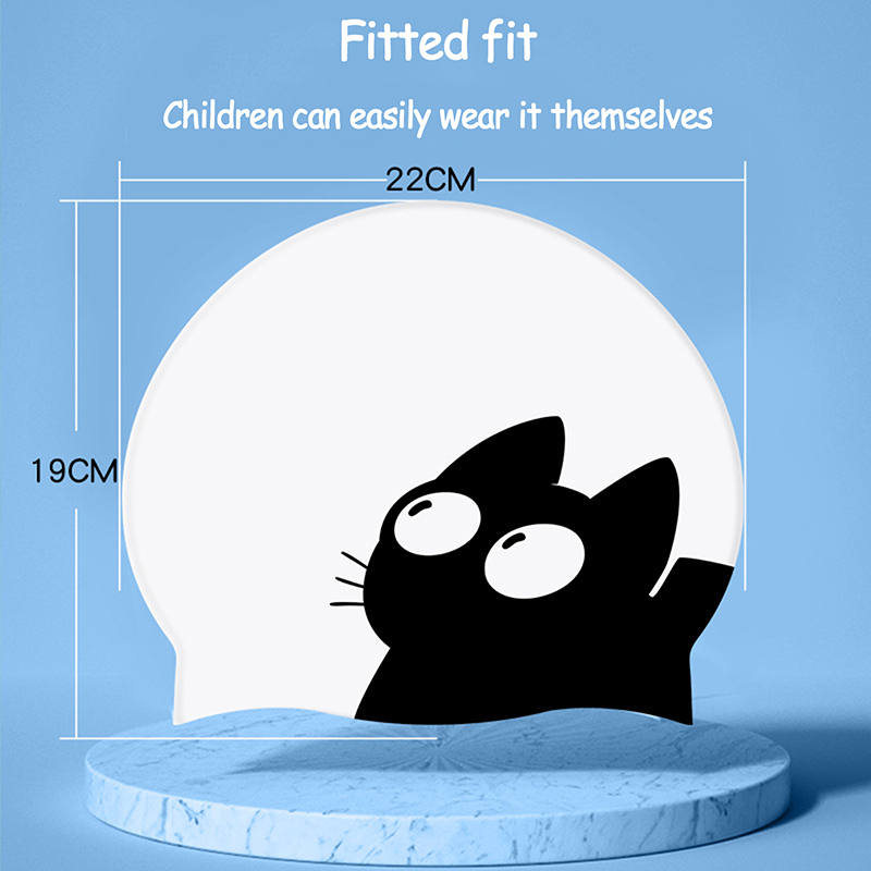 Touca de natação de gato fofo  - Swim Hat Silicone avaliação e preço