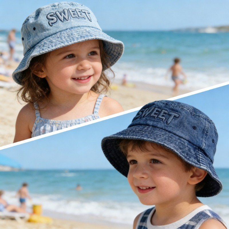 Chapéu de Sol Infantil Retrô J - Bucket Hat Cotton avaliação e preço