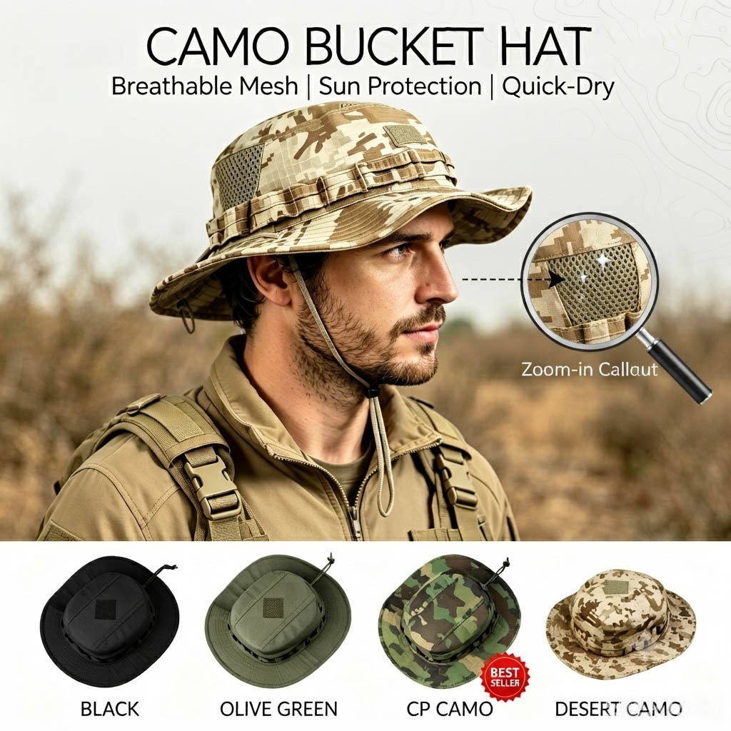 Chapéu Tático Boonie para Home - Boonie Hat Tactical avaliação e preço