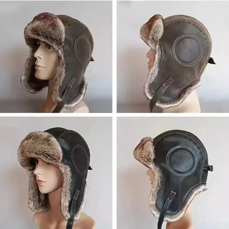 Boné de neve de couro com abas - Trapper Hat Ear Flap avaliação e preço