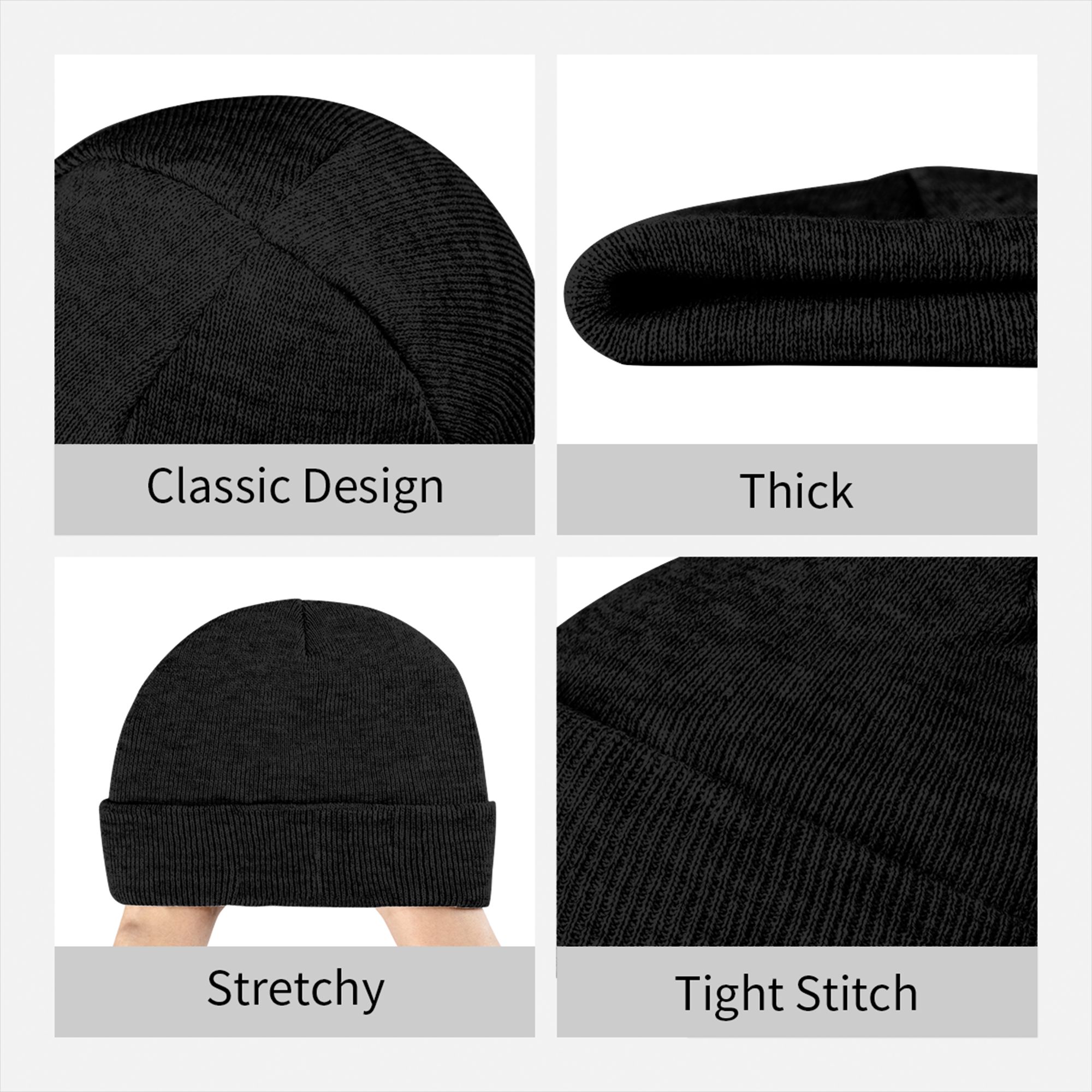 Gorros de Malha Canelada com P - Beanie Cuffed Knit avaliação e preço