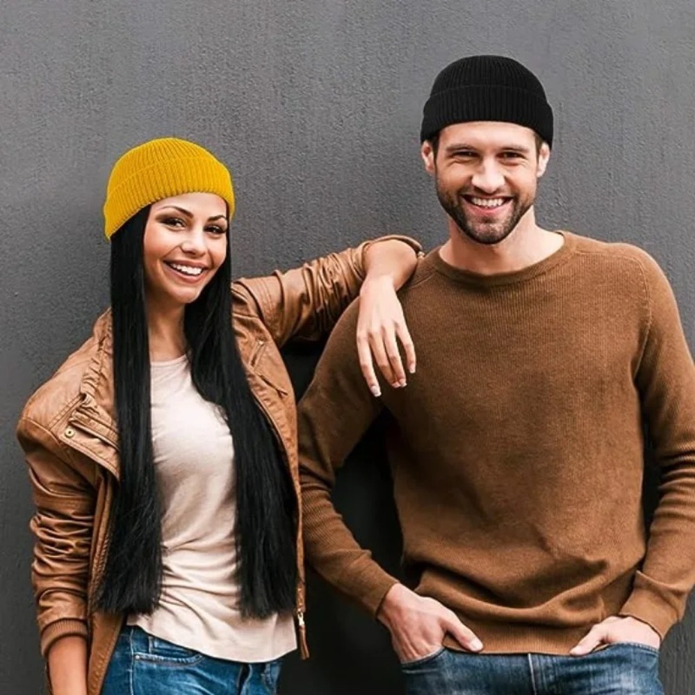 Gorro Unissex de Cor Sólida pa - Beanie Cuffed Knit avaliação e preço