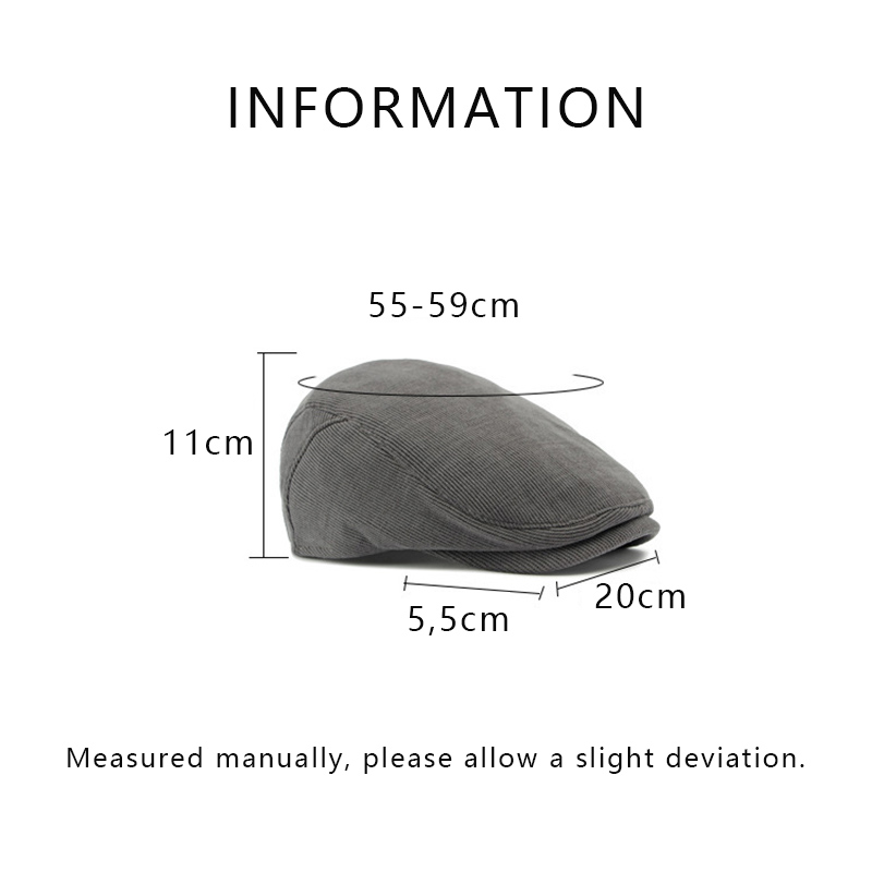 Boné de Corduroy Unissex Estil - Newsboy Cap Ivy avaliação e preço