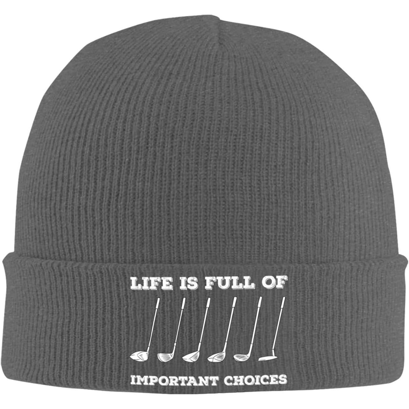 A vida é cheia de escolhas imp - Beanie Cuffed Knit avaliação e preço